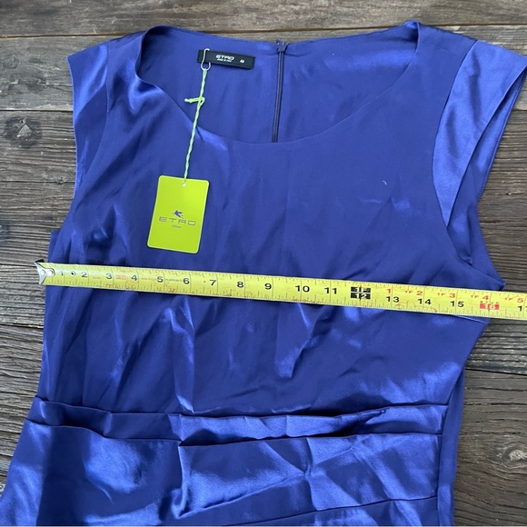 NWT ETRO Women's Silk Scoop Neck Top Size 10 Purple - Picture 7 of 9